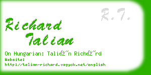 richard talian business card